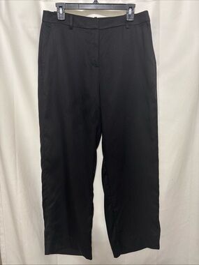 J. Crew Black Wide-leg Straight-Leg Dress Pants. Size 12P. NWT.